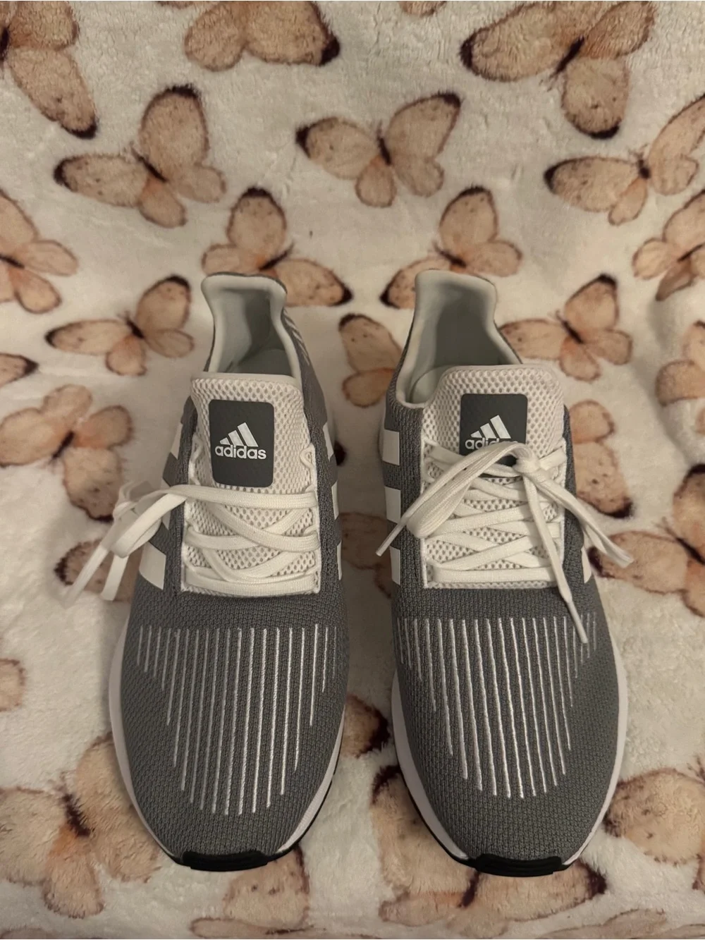 NWT adidas Gray and White Performance Running Shoes. Men’s size 9